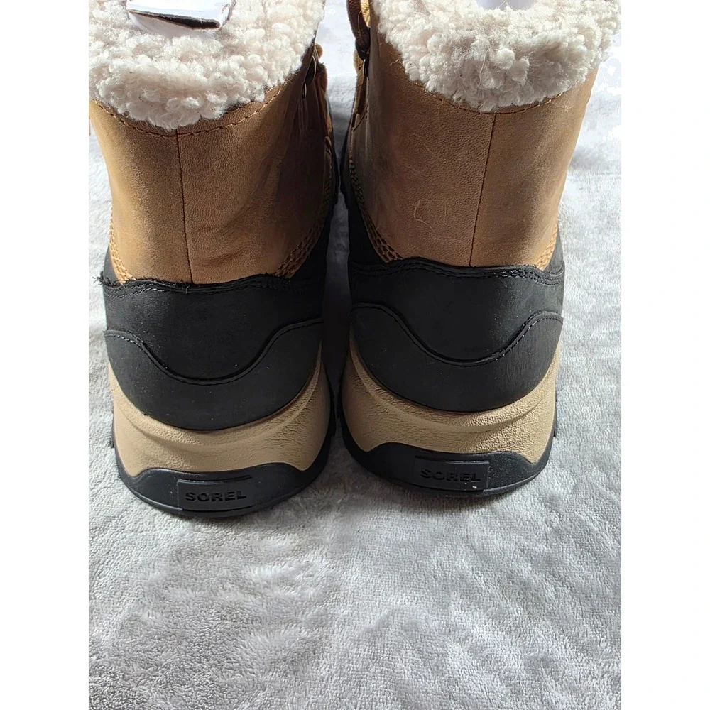Sorel Scout 87 Lux WP Boots Mens 10 Caribou Buff Black‎ Waterproof Insulated NEW